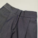 saqui ウールブレンドデニム キャロットパンツ テーパードスラックス サイズ34 21AW12 パンツ ネイビー レディース サキ【中古】6-0914T♪
