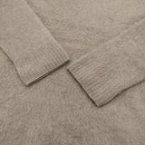ATON FUR CASHMERE CREWNECK SWEATER サイズ2 定価42900円 カシミヤ100％ クルーネック セーター ニット グレージュ レディース エイトン【中古】6-0914T♪