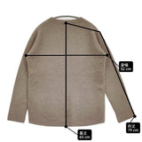ATON FUR CASHMERE CREWNECK SWEATER サイズ2 定価42900円 カシミヤ100％ クルーネック セーター ニット グレージュ レディース エイトン【中古】6-0914T♪
