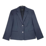 theory ウール混 サイズ0 CROP BOXY SB JKT TRACEABLE WOOL 紺ブレ テーラードジャケット ネイビー レディース セオリー【中古】6-0817T∞