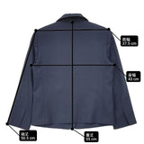 theory ウール混 サイズ0 CROP BOXY SB JKT TRACEABLE WOOL 紺ブレ テーラードジャケット ネイビー レディース セオリー【中古】6-0817T∞