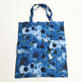 R&D.M.Co- ANEMONE PRINT LINEN TOTE BAG 定価7700円 リネン アネモネ トートバッグ ブルー レディース オールドマンズテーラー【中古】6-0812G∞