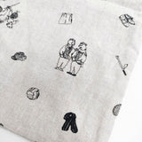 R&D.M.Co- ブリティッシュスポーツ エンブロイダリー リネン B.S EMBROIDERY LINEN トートバッグ ベージュ レディース オールドマンズテーラー【中古】6-0812G∞
