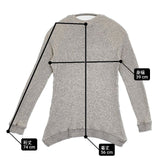 R&D.M.Co- 4-GAUZE RAGLAN SH ガーゼ 長袖Ｔシャツ カットソー ロンＴ グレー レディース オールドマンズテーラー【中古】6-0622M∞
