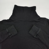 R&D.M.Co- 4-GAUZE RAGLAN SH ガーゼ ハイネック コットン 日本製 長袖Ｔシャツ カットソー ロンＴ ブラック レディース オールドマンズテーラー【中古】6-0511M△