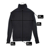R&D.M.Co- 4-GAUZE RAGLAN SH ガーゼ ハイネック コットン 日本製 長袖Ｔシャツ カットソー ロンＴ ブラック レディース オールドマンズテーラー【中古】6-0511M△