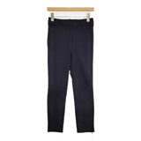 MASSE MENSCH ストレッチパンツ 裾サイドファスナー パンツ ネイビー レディース マッセメンシュ【中古】6-0622G∞