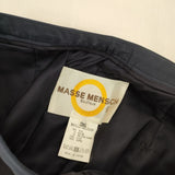 MASSE MENSCH センタープレススラックス 日本製 サイズ36 ウール パンツ ネイビー レディース マッセメンシュ【中古】6-0622G∞