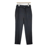 MASSE MENSCH センタープレス スラックス ベルト付き サイズ36 パンツ ブラック レディース マッセメンシュ【中古】6-1008T∞
