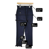 MASSE MENSCH センタープレス スラックス ベルト付き サイズ36 パンツ ネイビー レディース マッセメンシュ【中古】6-1008T∞