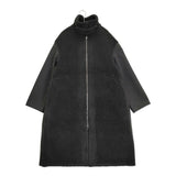 VACHEMENT ヴァシュモン リサイクルシェルタフタ×ボア リバーシブルコート 38 定価79200円 VL-32-203 コート ブラック レディース【中古】6-0309T♪