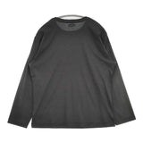 La Hutte シルケットスムースプリントLS TEE 定価8800円 LH52-CST-4SS 長袖Ｔシャツ カットソー ロンＴ ブラック レディース ラユット【中古】6-0520M∞