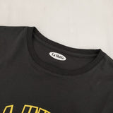 La Hutte シルケットスムースプリントLS TEE 定価8800円 LH52-CST-4SS 長袖Ｔシャツ カットソー ロンＴ ブラック レディース ラユット【中古】6-0520M∞