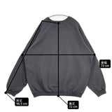 CREDONA 刺繍 ロゴ 1421512788-0 オーバーサイズ トレーナー スウェット チャコールグレー レディース クレドナ【中古】6-0622M∞