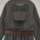 AMERI BELTED TUCK PLEATS DRESS プリーツドレス ベルト付き ワンピース グレー レディース アメリ【中古】6-0817T∞