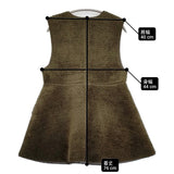 Ameri VINTAGE BOA V NECK REVERSIBLE PEPLUM VEST 0125206960690 リバーシブル ボア ベスト カーキ レディース アメリヴィンテージ【中古】6-0309T♪