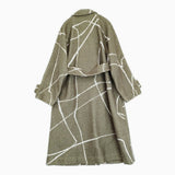 Ameri VINTAGE LITTLE FLARE LINE ART LONG COAT サイズM 0124207430540 コート カーキ ホワイト レディース アメリヴィンテージ【中古】6-0309A♪