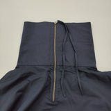 CLANE ROLL NECK WIDE SHIRT スタンドカラーシャツ 15122-4182 サイズ2 定価24200円 長袖シャツ ネイビー レディース クラネ【中古】6-0424M♪