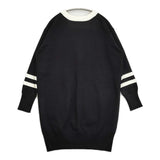 Spick and Span ラインロングカーディガン ニット 金ボタン 定価19800円 22AW ブラック ホワイト レディース スピックアンドスパン【中古】6-0424T♪