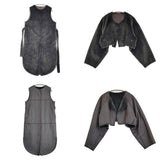 Ameri VINTAGE MANY WAY USEFUL BOA COAT 3WAY 定価33000円 リバーシブル コート ブルーグレー レディース アメリヴィンテージ【中古】6-0309T♪