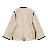VERMEIL par iena ワッフルバイカラーニットジャケット 定価38500円 カーディガン 22SS オフホワイト レディース ヴェルメイユパーイエナ【中古】6-1016T♪