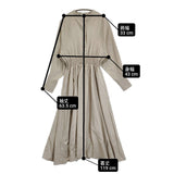 INED 三尋木奈保コラボ 洒落見えフレアワンピース 定価42900円 サイズ9 7123121011 ワンピース ベージュ レディース イネド【中古】6-0309T♪