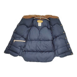 Rocky Mountain Women's Down Vest DENIM-INDIGO デニムインディゴ レザー サイズ9/10 定価47300円 ダウンベスト ネイビー ベージュ レディース ロッキーマウンテン【中古】6-0914T♪