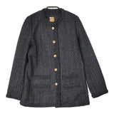Deuxieme Classe LINTON ジャケット 定価107800円 日本製 サイズ36 ノーカラージャケット ブラック レディース ドゥーズィエムクラス【中古】6-1016T△