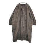 gasa 灰色の人 天然染めドレス 定価79200円 サイズL 13221-07307 コットンリネン ワンピース 22SS チャコールグレー レディース ガサ【中古】6-0309M♪