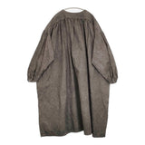 gasa 灰色の人 天然染めドレス 定価79200円 サイズL 13221-07307 コットンリネン ワンピース 22SS チャコールグレー レディース ガサ【中古】6-0309M♪