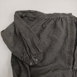 gasa 灰色の人 天然染めドレス 定価79200円 サイズL 13221-07307 コットンリネン ワンピース 22SS チャコールグレー レディース ガサ【中古】6-0309M♪