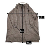 gasa 灰色の人 天然染めドレス 定価79200円 サイズL 13221-07307 コットンリネン ワンピース 22SS チャコールグレー レディース ガサ【中古】6-0309M♪