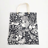 B.O.F. ビッツオブファブリック 北欧生地 ARVIDSSONS TEXTIL アルビッドソンズ・テキスタイル Fyri ゆりかご トートバッグ ブラック ホワイト レディース【中古】6-0812G∞