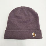 BAPE/A BATHING APE アクリルビーニー ニット帽 001CPH701001M ニットキャップ パープル メンズ アベイシングエイプ【中古】6-0309T♪