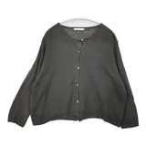 vie evam eva botanical dye cardigan 定価26400円 V231K945 リネン カーディガン チャコールグレー レディース ヴィー エヴァムエヴァ【中古】6-0511M△