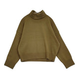 KURASHI&Trips やわらかに包むカシミヤシルク混のタートルネックニット 定価11000円 セーター 25AW カーキ オリーブ レディース クラシアンドトリップス/北欧、暮らしの道具店【中古】6-0309T♪