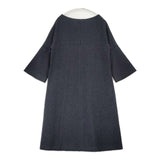 Lisette ルクッツィア マラン36 定価43200円 25971 サイズ36 ウール ワンピース ネイビー レディース リゼッタ【中古】6-1008T∞