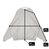 REMI RELIEF 加工スウェット コットン100% トレーナー オーバーサイズ サイズF 日本製 スウェット ライトグレー レディース レミレリーフ【中古】6-0511M△