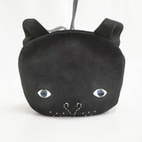 mina perhonen kitten acs9819 猫 ネコ 定価99000円 牛革 ショルダーバッグ 24SS ブラック レディース ミナペルホネン【中古】6-0314G♪