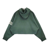adidas Originals PAKAIAN UKURAN ショート丈 サイズM HOODIE パーカー グリーン レディース アディダスオリジナルス【中古】6-0625M∞
