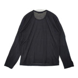 JOURNAL STANDARD relume シアークルーネックロングTEE コットンナイロン サイズF 長袖Ｔシャツ カットソー ロンＴ ブラック レディース ジャーナルスタンダードレリューム【中古】6-0511M△