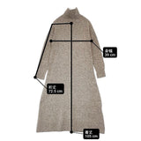 SLOBE IENA CASADEL タートルフレアニットワンピース 定価11000円 ウール ワンピース ブラウン レディース スローブイエナ【中古】6-0920T∞