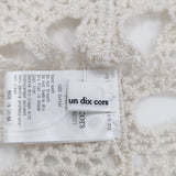 un dix cors クロシェレース コットン 半袖 カットソー アイボリー レディース アンディコール【中古】6-0525S◎
