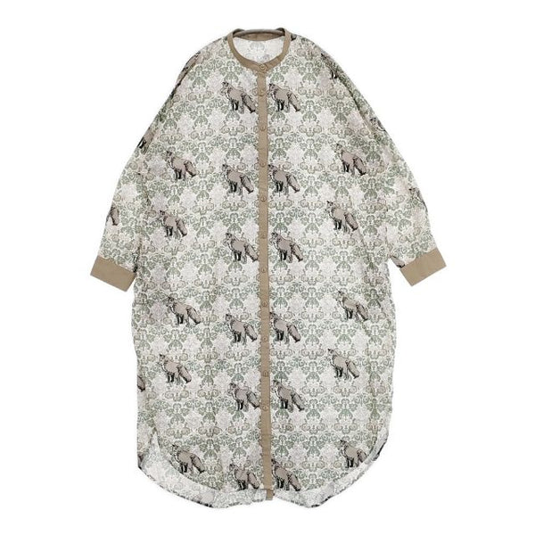 zootie 新品 フォックス エスニックシャツワンピース O02323PA ワンピース ホワイト グリーン レディース ズーティー【中古】6-0625M∞