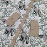 zootie 新品 フォックス エスニックシャツワンピース O02323PA ワンピース ホワイト グリーン レディース ズーティー【中古】6-0625M∞