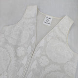 Whim Gazette エンブロイダリージレ 定価35200円 WGZ1042107A0011 刺繍 ベスト 24AW ホワイト レディース ウィムガゼット【中古】6-0520M∞