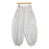 ZARA ストライプ ワイド イージー パンツ ホワイト ブルー レディース ザラ【中古】6-0625G∞