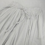 ZARA ストライプ ワイド イージー パンツ ホワイト ブルー レディース ザラ【中古】6-0625G∞