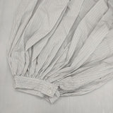 ZARA ストライプ ワイド イージー パンツ ホワイト ブルー レディース ザラ【中古】6-0625G∞