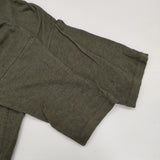Hands of creation 天竺プレーンポケットT リネン 日本製 サイズF Ｔシャツ カットソー カーキ レディース ハンズオブクリエイション【中古】6-0511M△
